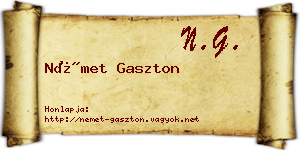 Német Gaszton névjegykártya